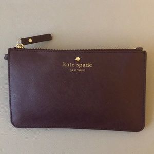Kate spade burgundy wristlet
